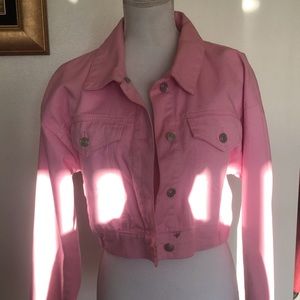 PINK forever 21 crop jacket